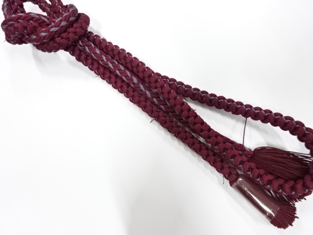 未使用品　正絹　撚り房　手組帯締め